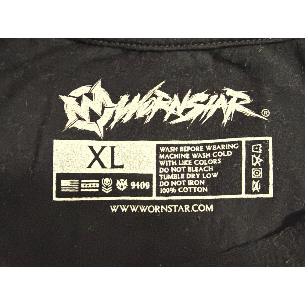 Wornstar Rock N Roll Forever T-Shirt Mens XL Black Skull Graphic Artist Asylum - Picture 7 of 7